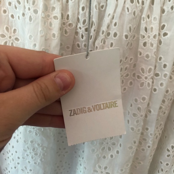 NWT Zadig & Volitare white eyelet Julia skirt - Picture 5 of 6